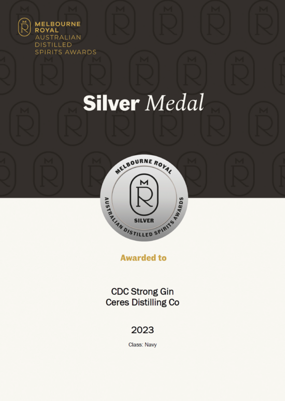 CDC Strong Gin - Silver - Melbourne Royal Australian Distilled Spirits Awards - Australia - 2023