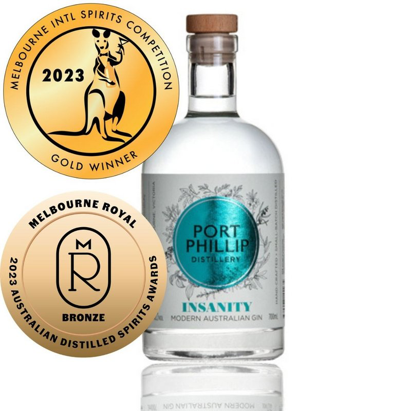 Insanity Modern Australian Gin - Gold - Melbourne Intl Spirits Competition - Melbourne, Australia - 2023