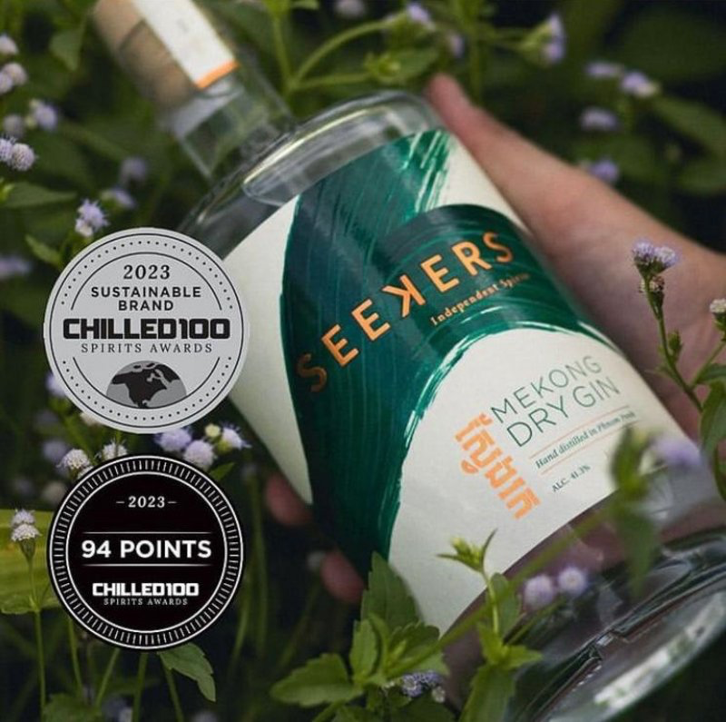 Seekers Mekong Dry Gin - Sustainable Brand - Chilled100 Spirits Awards - 2023