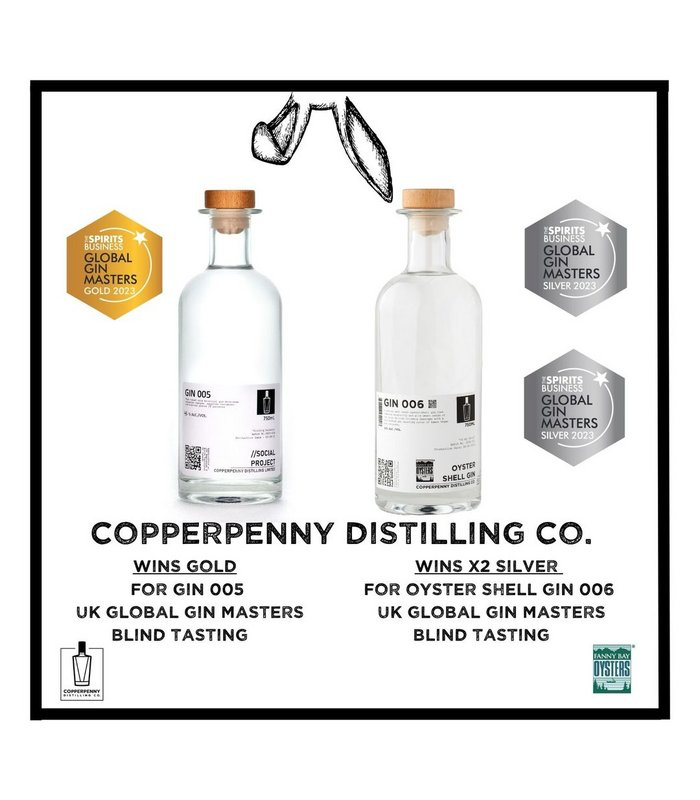 Copperpenny Distilling Co. - Gold; Silver (x2) - Spirits Business Global Gin Masters (UK Global Gin Masters) - UK - 2023