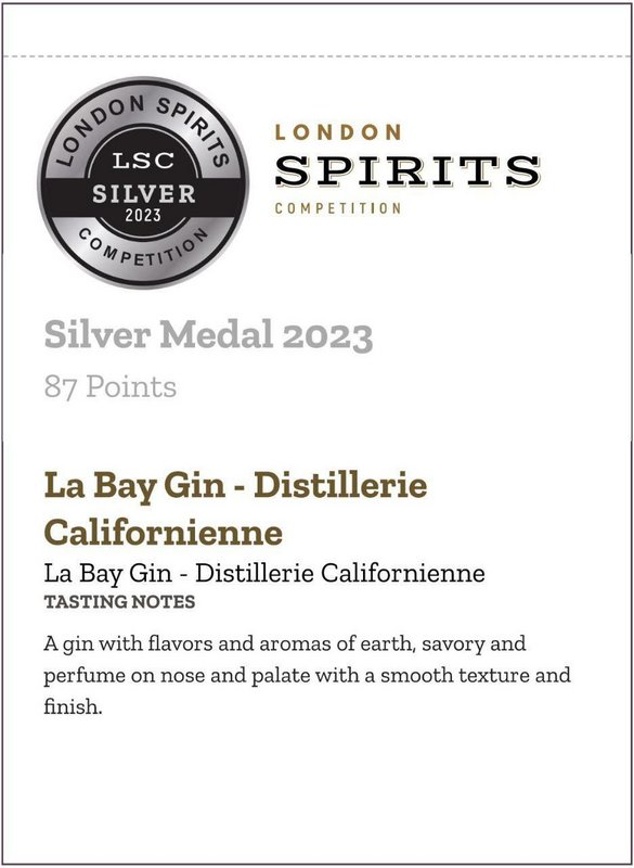 La Bay Gin - Silver - London Spirits Competition - London - 2023