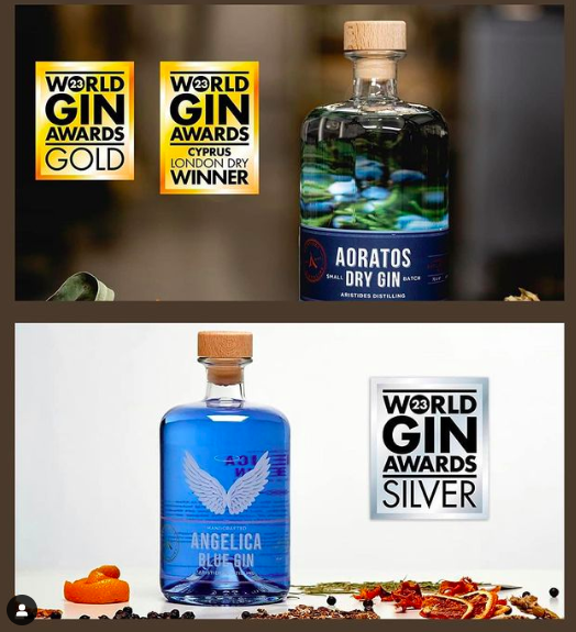 Aoratos Dry Gin - Gold; Winner - World Gin Awards - Cyprus - 2023