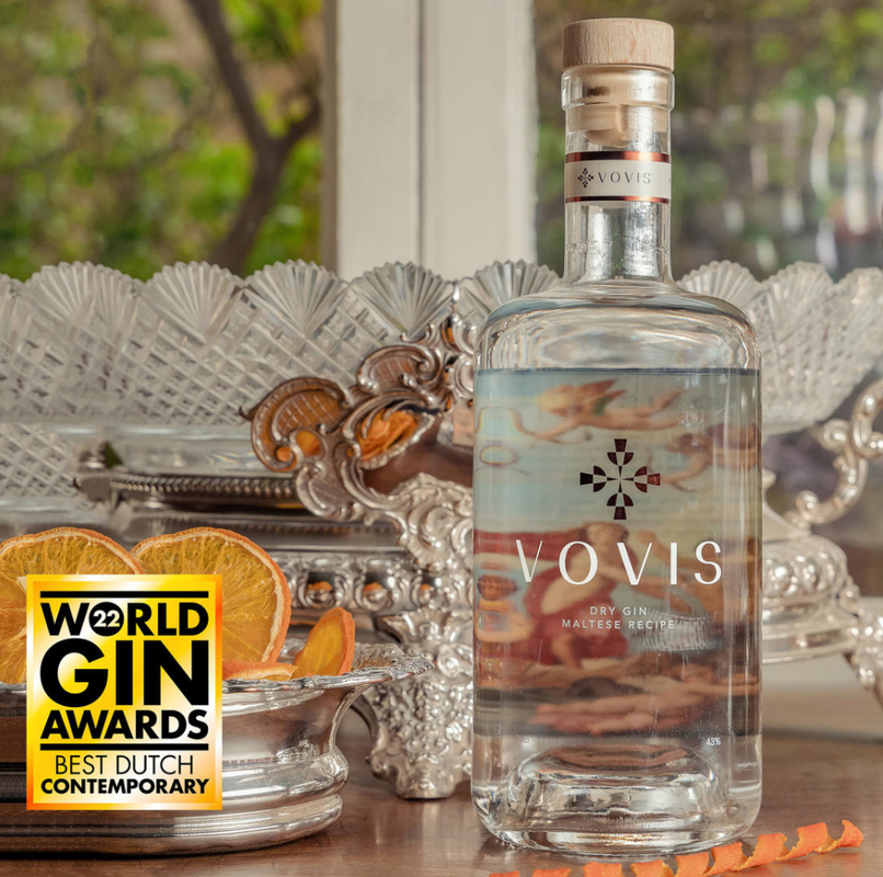 VOVIS Dry Gin (Maltese Recipe) - Best Dutch Contemporary - World Gin Awards - Dutch - 2022