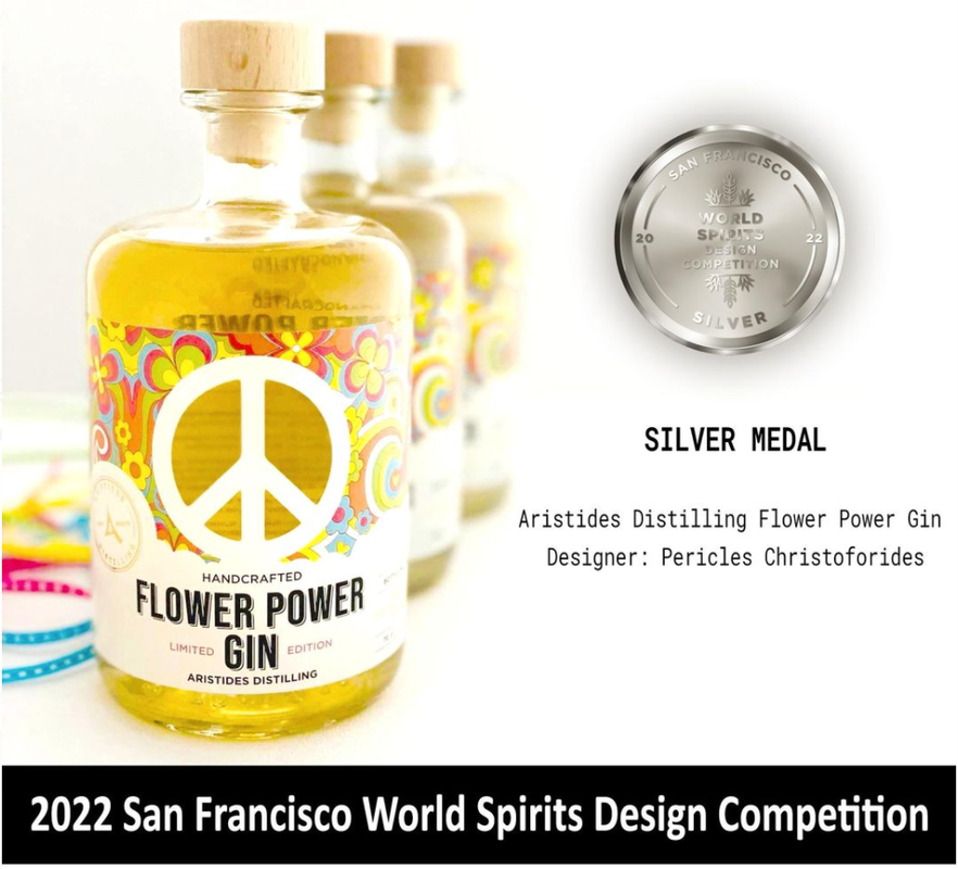 Flower Power Gin - Silver - San Francisco World Spirits Design Competition - San Francisco - 2022