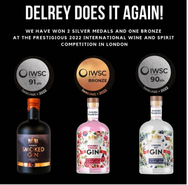 DelRey - Silver Medal; Bronze Medal (IWSC points medals shown) - International Wine and Spirit Competition (IWSC) - London - 2022