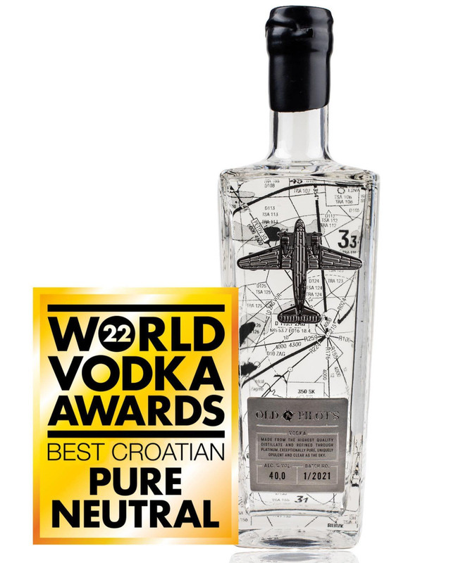 OLD PILOTS Vodka - Best Croatian Pure Neutral - World Vodka Awards - Croatia - 2022