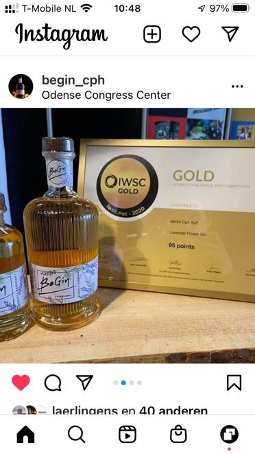 Lavender Flower Gin - Gold - International Wine & Spirit Competition (IWSC) - 2020