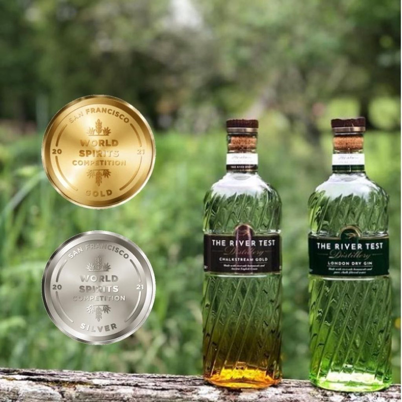 The River Test (Chalkstream Gold / London Dry Gin) - Gold; Silver - San Francisco World Spirits Competition - San Francisco - 2021
