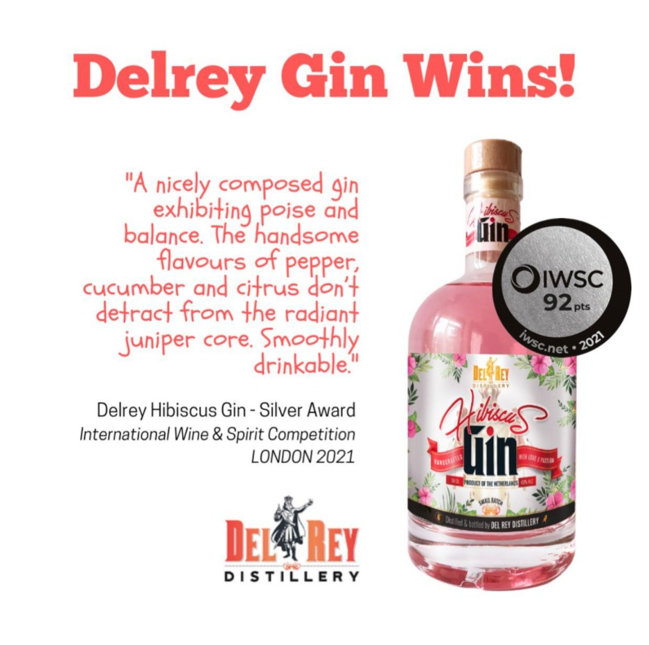 Delrey Hibiscus Gin - Silver - International Wine & Spirit Competition - London - 2021