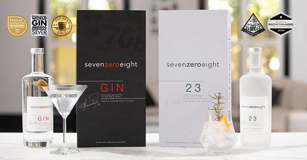 seven zero eight GIN / sevenzeroeight 23 - Silver; Gold; Innovation Award - World Gin Awards; (Innovation Award 2018 - competition name not fully visible) - 2018