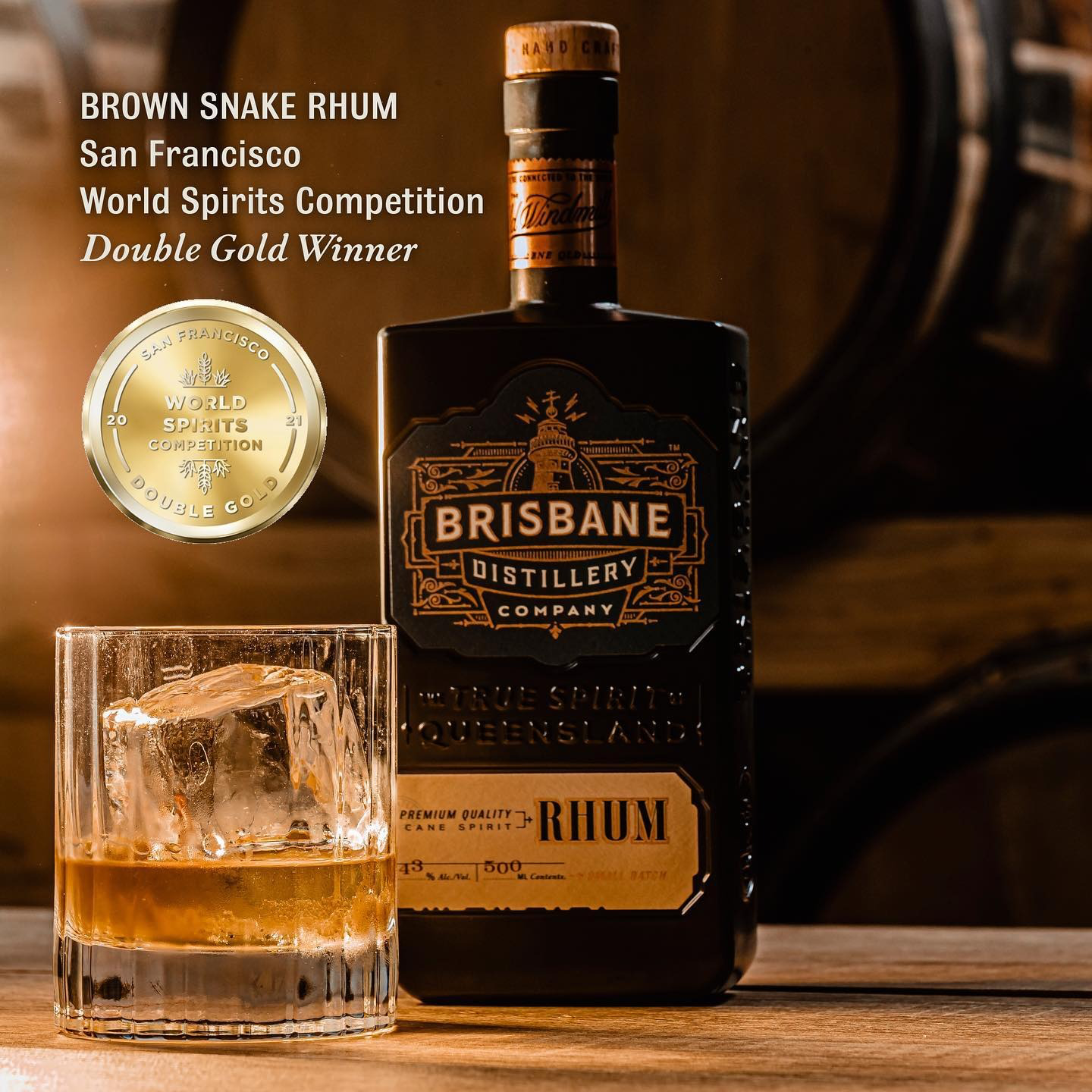 Brown Snake Rhum - Double Gold - San Francisco World Spirits Competition - 2021