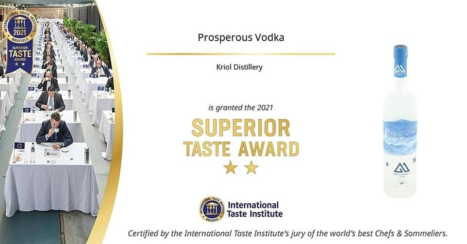 Prosperous Vodka - 2 Stars - International Taste Institute - Brussels - 2021