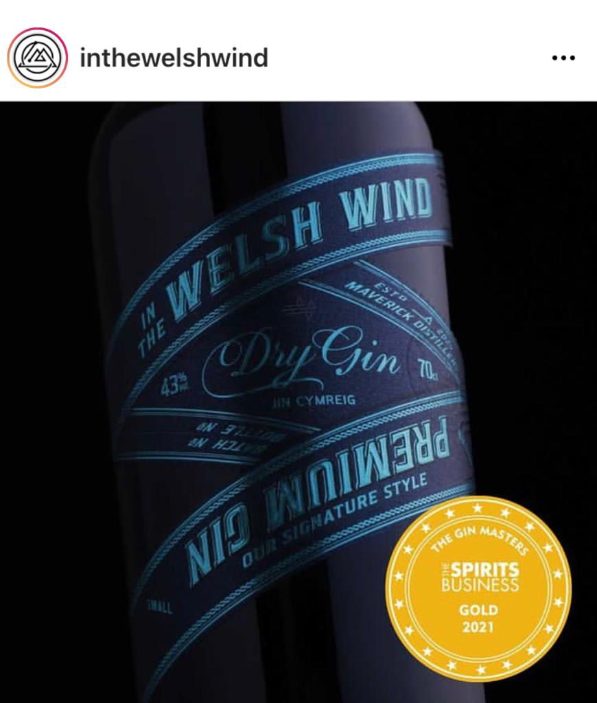 In the Welsh Wind Dry Gin - Gold - The Gin Masters (The Spirits Business) - 2021