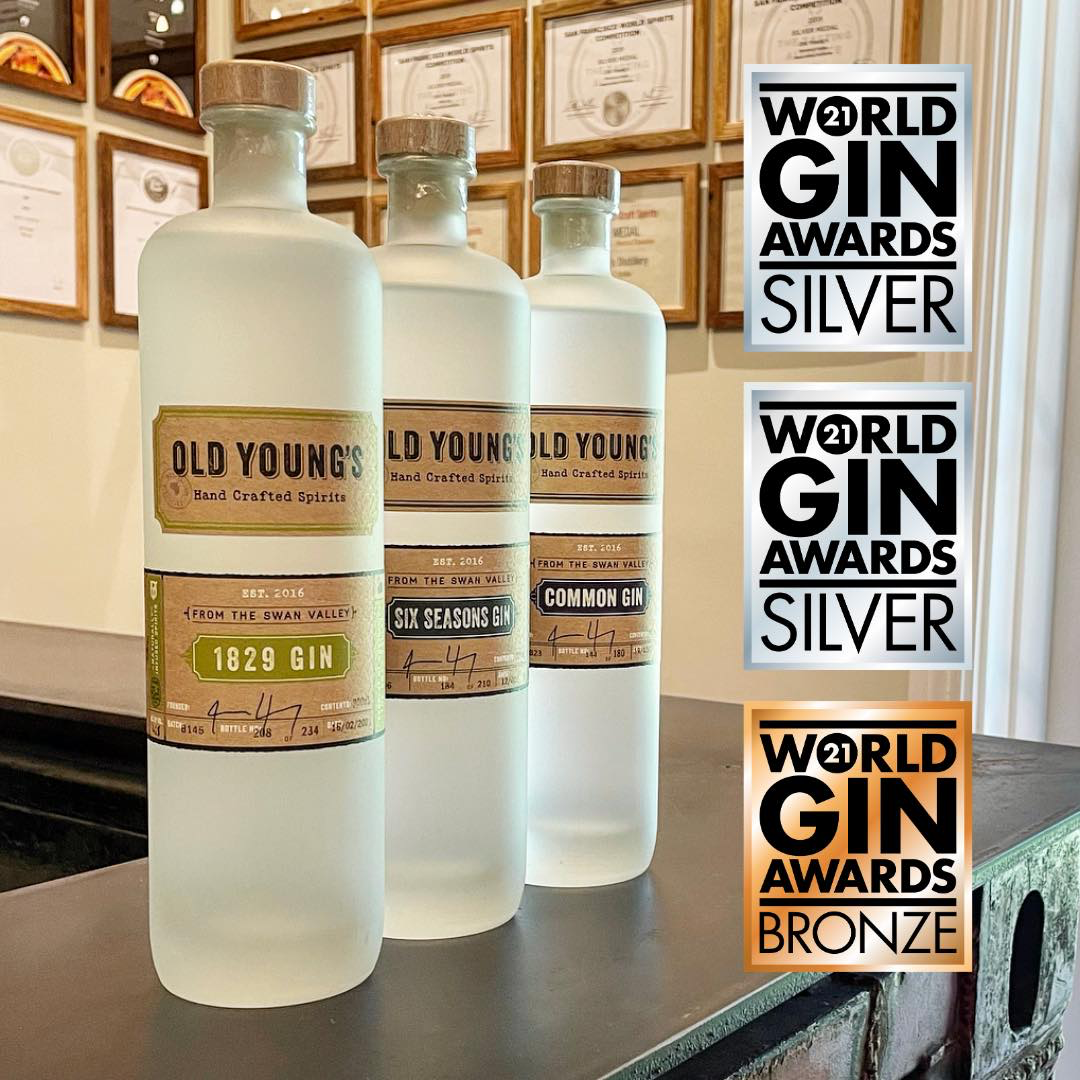 Old Young's 1829 Gin / Six Seasons Gin / Common Gin - Silver (x2) and Bronze (x1) - World Gin Awards - 2021