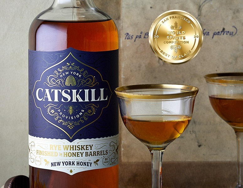 Catskill Provisions Rye Whiskey Finished in Honey Barrels - Best of Class - San Francisco World Spirits Competition - San Francisco - 2020