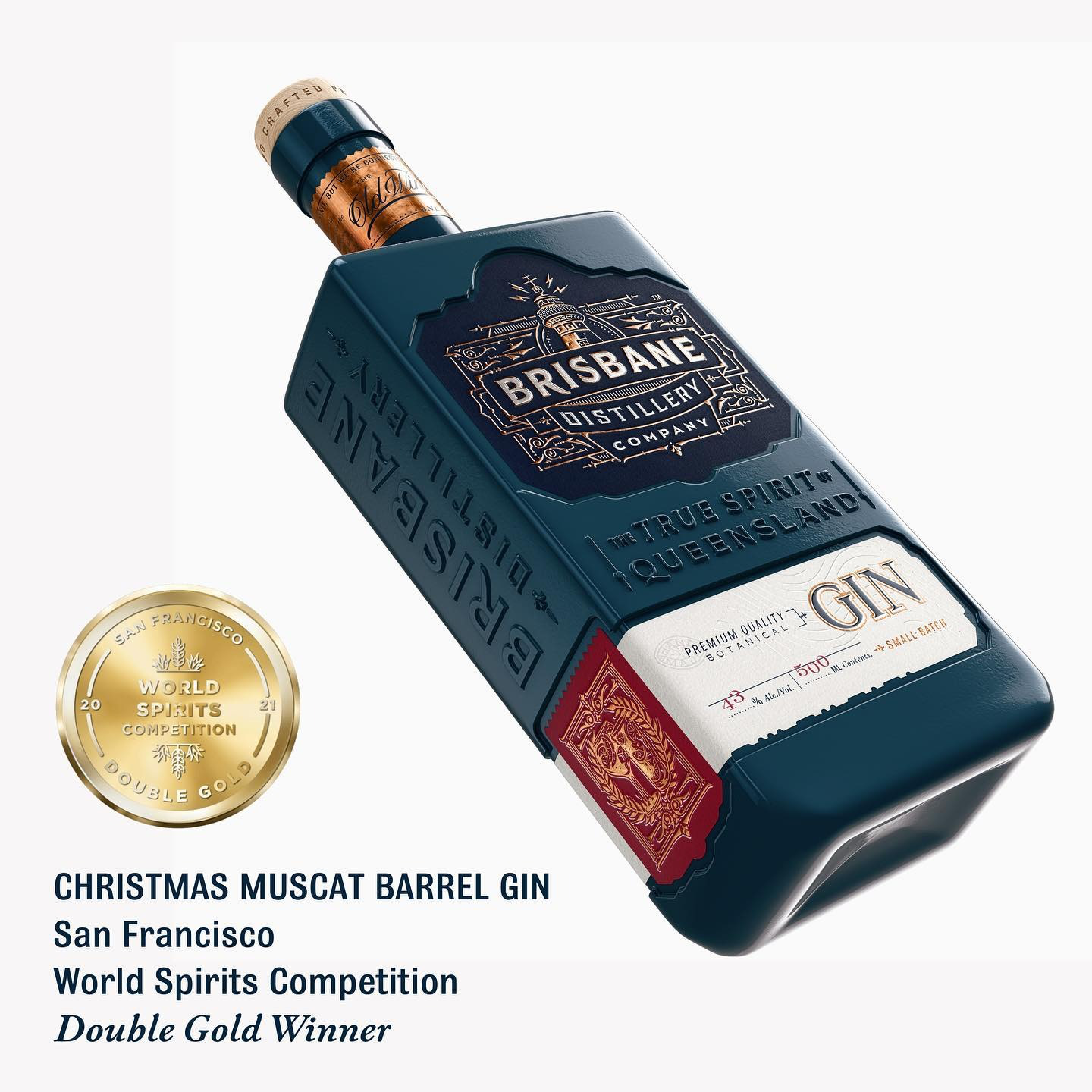 Christmas Muscat Barrel Gin - Double Gold - San Francisco World Spirits Competition - San Francisco - 2021