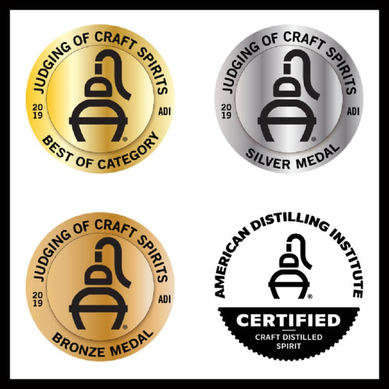 Award winner - Judging of Craft Spirits (ADI) medals / ADI Certified Craft Distilled Spirit - Judging of Craft Spirits (American Distilling Institute / ADI) - 2019