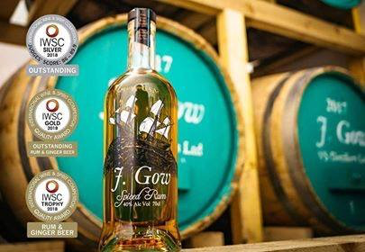 J. Gow Spiced Rum - Silver; Gold; Trophy - IWSC (International Wine & Spirit Competition) - 2018