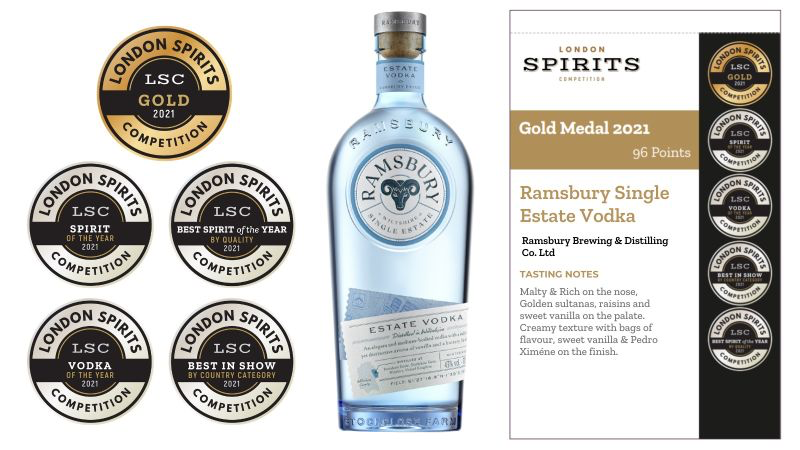 Ramsbury Single Estate Vodka - Gold - London Spirits Competition - London - 2021