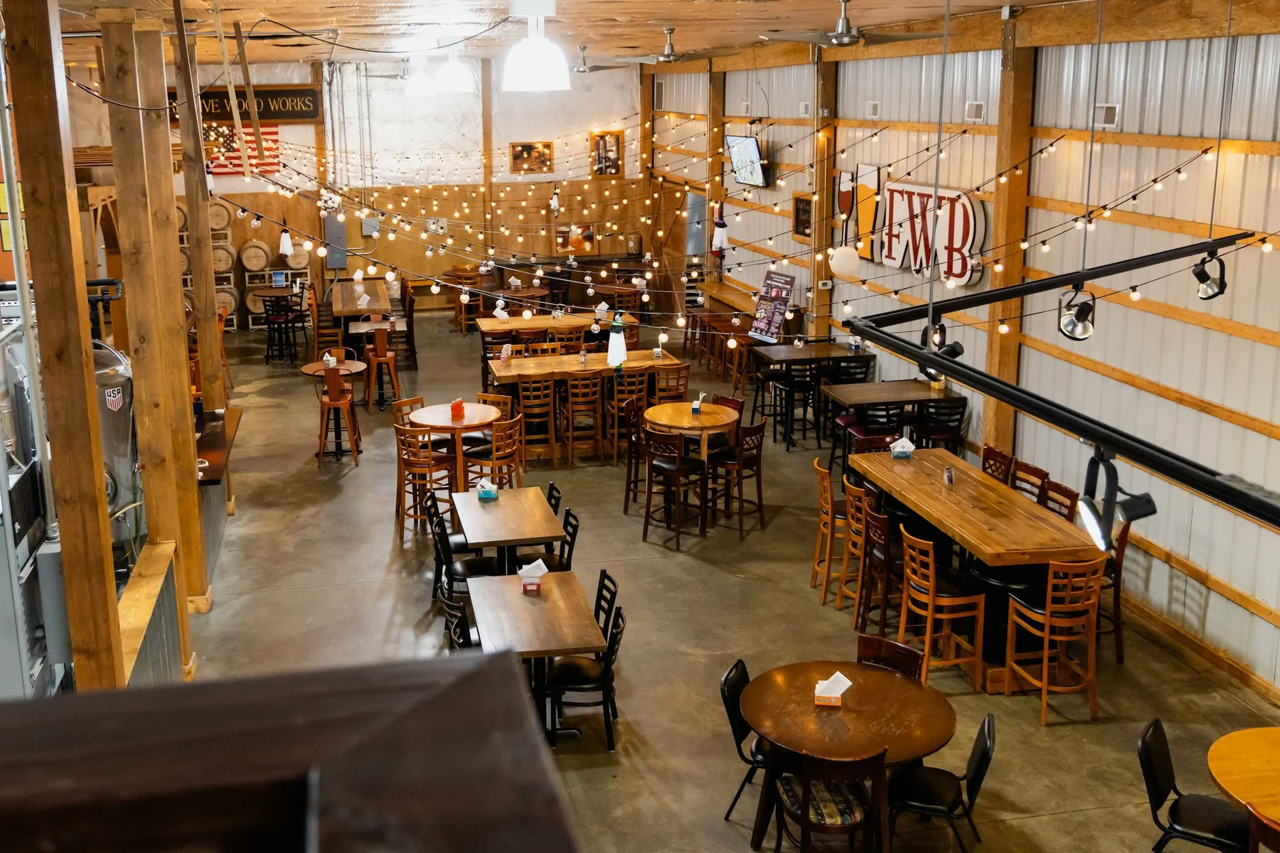 The warm, wood-lined Fenton Winery and Brewery taproom