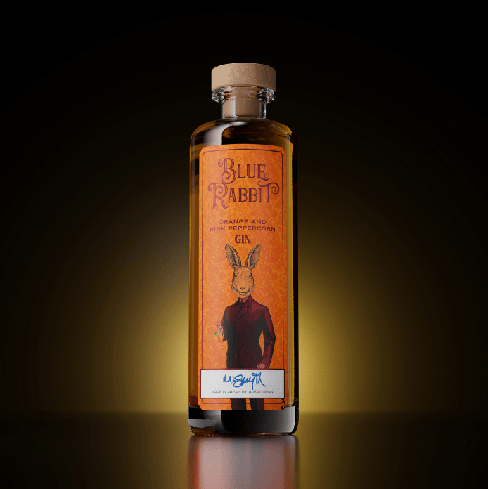 Award-winning Japanese craft spirit bottle.