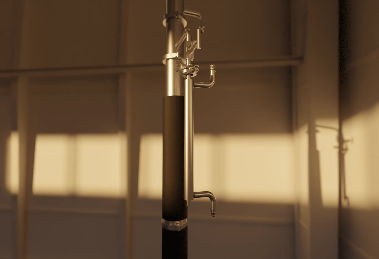 Side profile of the iStill Mini in warm warehouse light