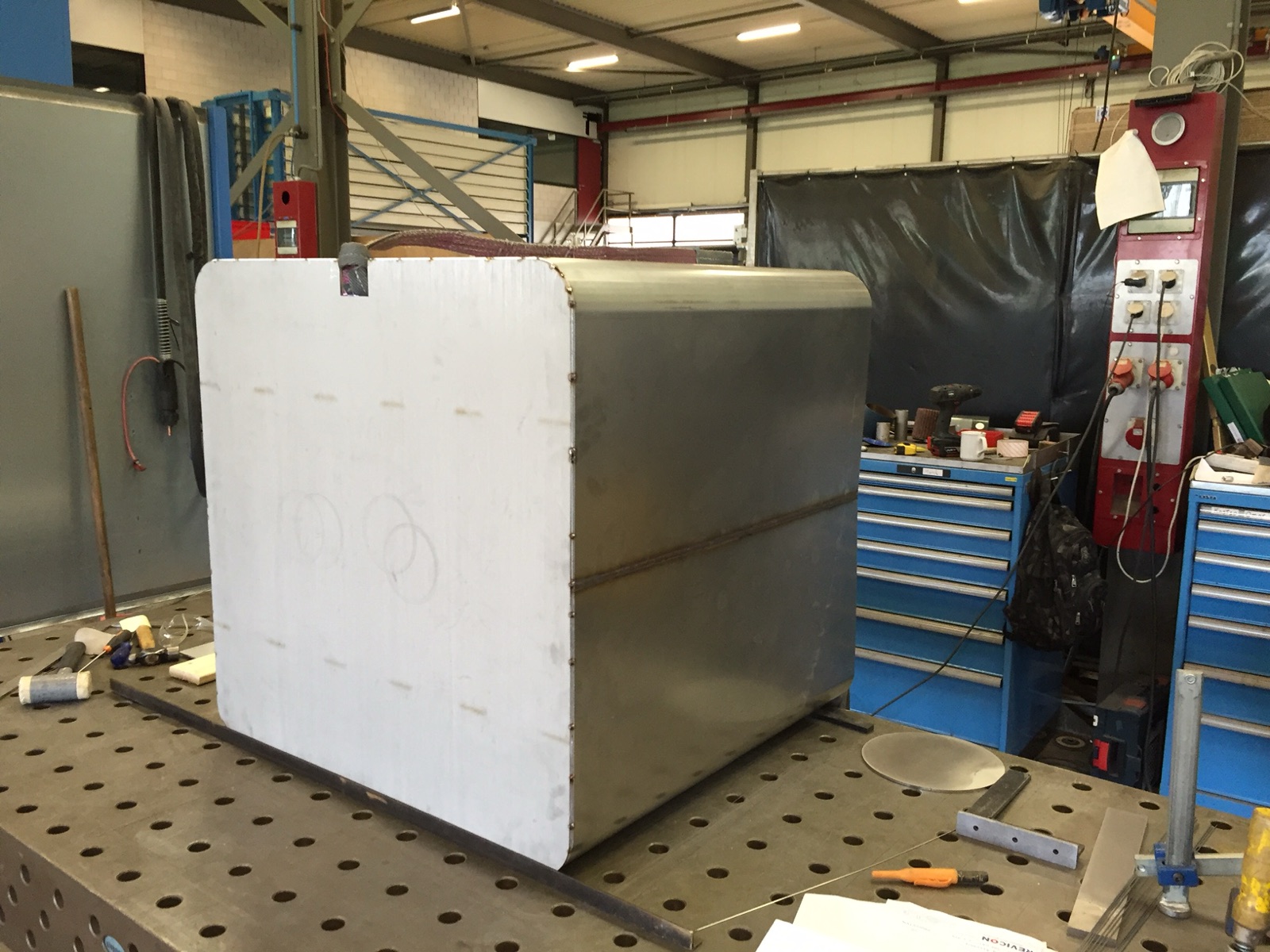 A NextGen boiler under construction. A new shape, built for real production.