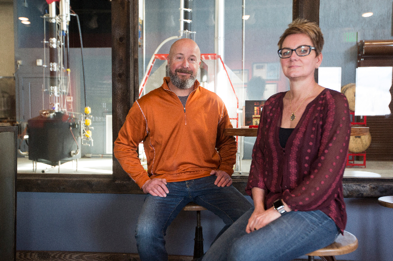 Chris and Ashley, hosts of iStill training at New World Distillery in Utah.