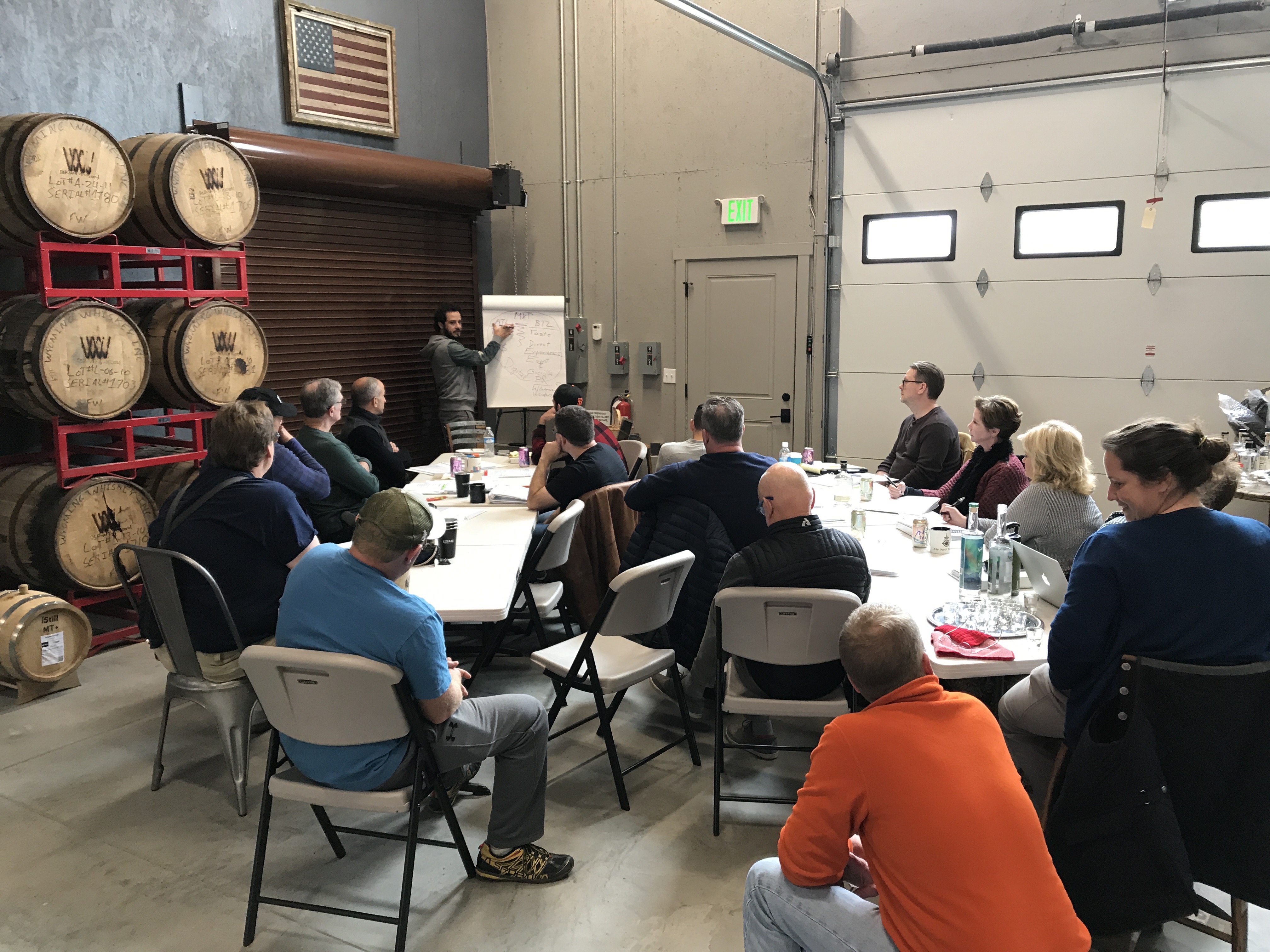 Learning about marketing at the Utah distilling workshop.