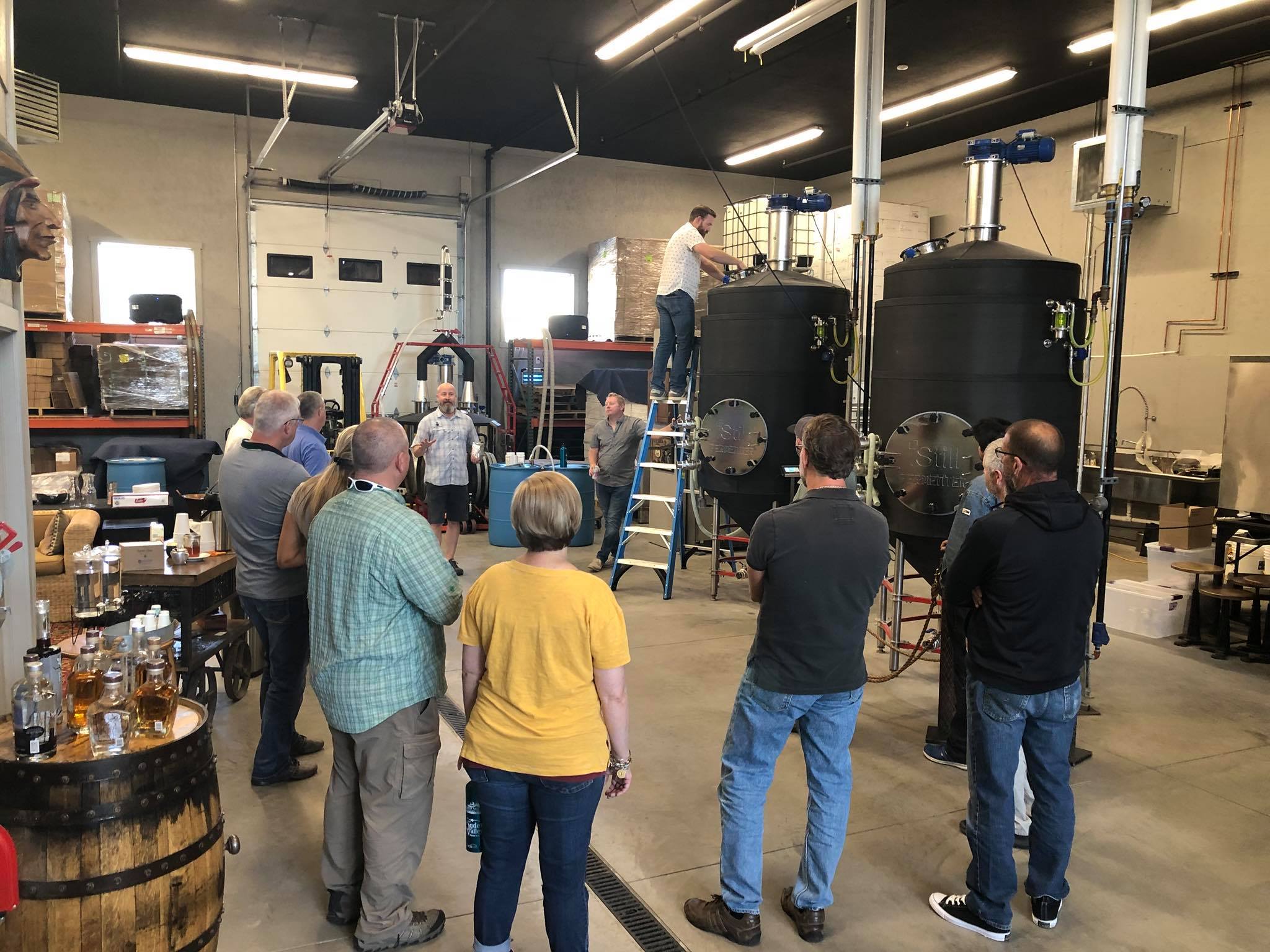 Working together during the Utah whisky workshop.