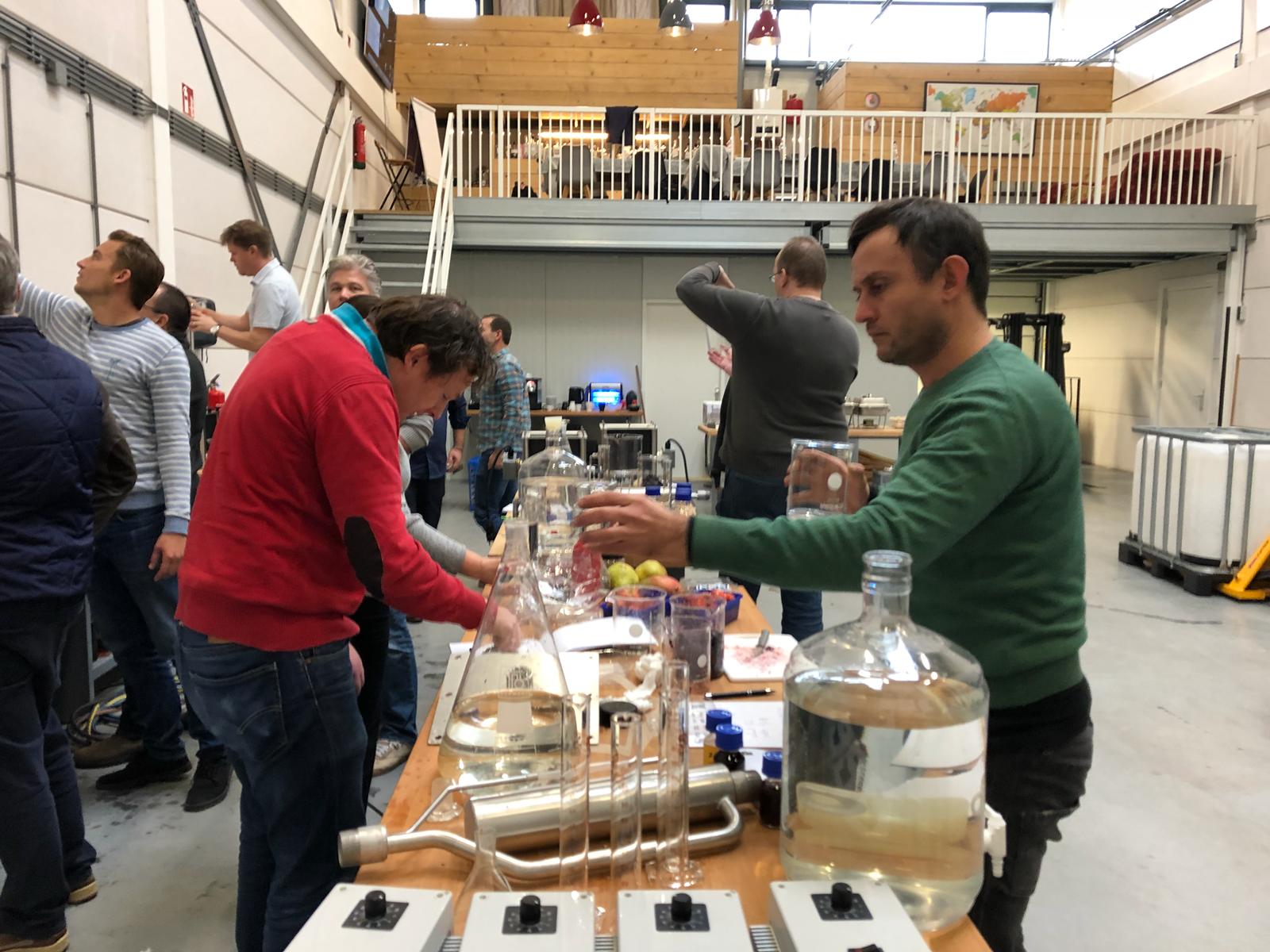 Students begin designing their own liqueurs.