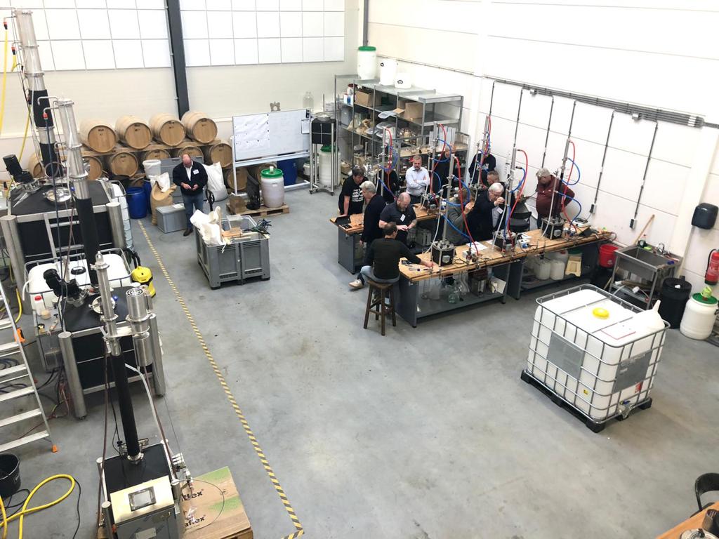 Fourteen distillers learn together at iStill HQ in the Netherlands.