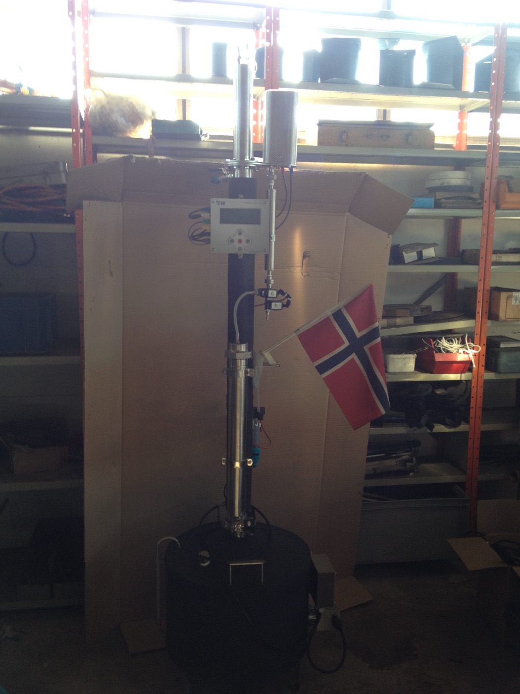 Ola’s iStill in Norway. Complete with a Norwegian flag.